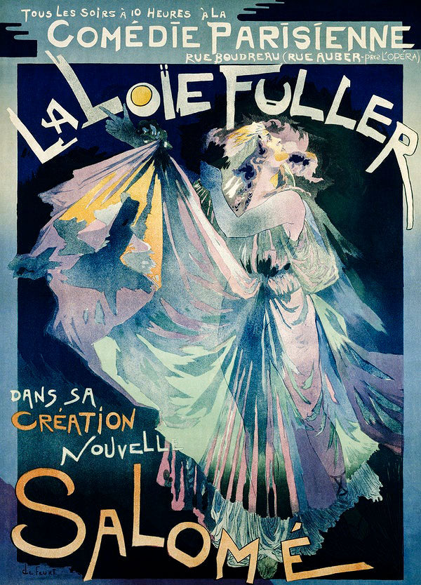 ジョルジュ・ド・フール - Comedie Parisienne with portrait of Loie Fuller ファブリックポスター - muthing