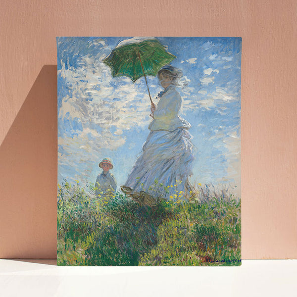 Woman with a Parasol Madame Monet and Her Son アートパネル